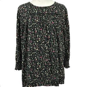 FatFace Boho Peasant Blouse Ditsy Floral Lightweight Top Women Size 6